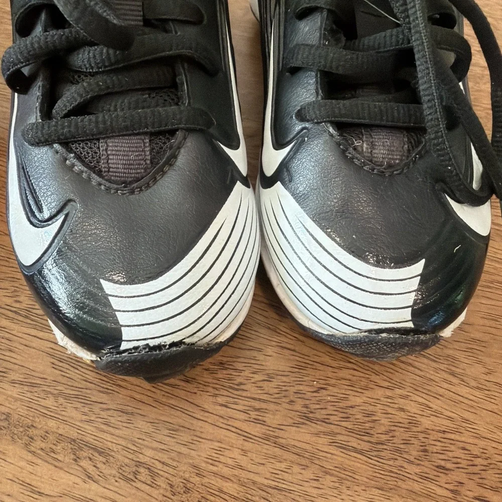 Nike Boys Vapor Keystone 2 684692-010 Black White Baseball Cleats Shoes Size 11C